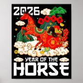 Year Of The Horse 2026 Happy Chinese Lunar New Yea Poster (Vorne)
