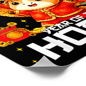 Year Of The Horse 2026 Lion Dance Chinese New Year Poster (Ecke)