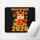 Year Of The Horse 2026 Lunar New Year Chinese Mousepad (Mit Mouse)