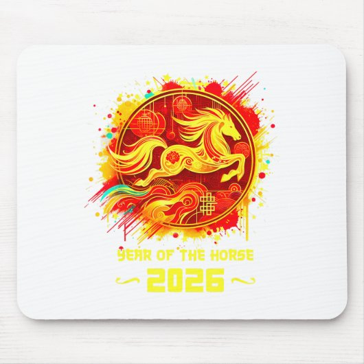 Year Of The Horse 2026 Lunar New Year Chinese New Mousepad (Vorne)