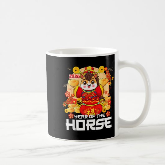 Year Of The Horse 2026 Lunar New Year Chinese Zodi Kaffeetasse (Rechts)