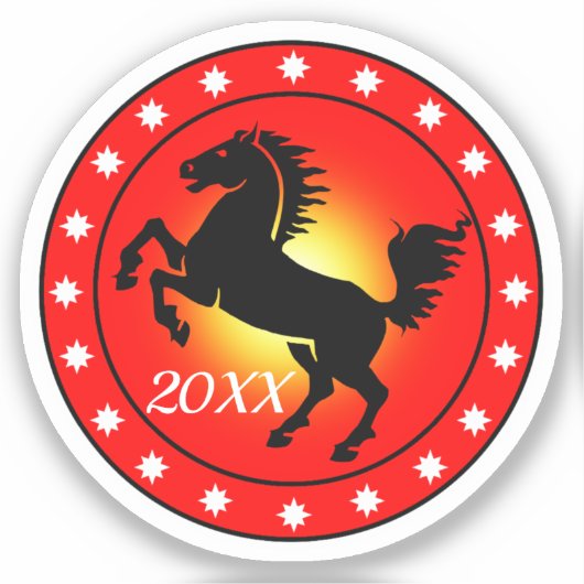 Year of the Horse Aufkleber (Vorderseite)