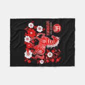 Year Of The Horse Chinese New Year 2026 Fleecedecke (Vorderseite (Horizontal))