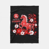 Year Of The Horse Chinese New Year 2026 Fleecedecke (Vorderseite)