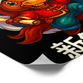 Year Of The Horse Chinese New Year 2026 Lion Dance Poster (Ecke)
