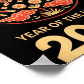 Year-of The-horse Chinese New Year 2026 Zodiac Hor Poster (Ecke)