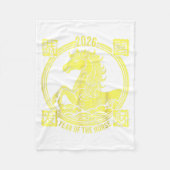 Year Of The Horse Chinese New Year Lunar New Year Fleecedecke (Vorderseite)