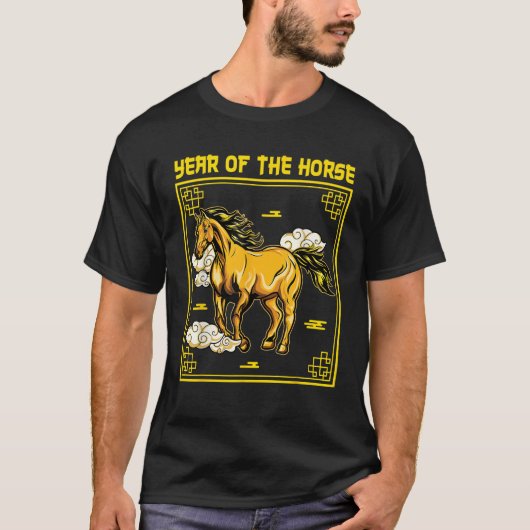 Year Of The Horse Chinese Zodiac Chinese New Year T-Shirt (Vorderseite)