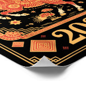 Year Of The Horse – Chinese Zodiac New Year 2026  Poster (Ecke)