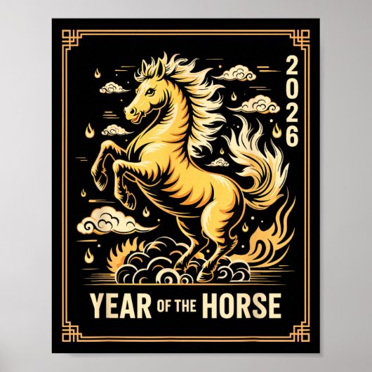 Year Of The Horse – Chinese Zodiac New Year 2026 Poster (Vorne)