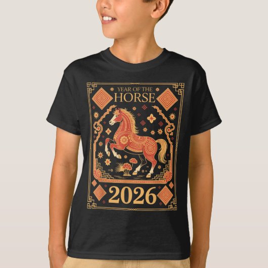 Year Of The Horse – Chinese Zodiac New Year 2026  T-Shirt (Vorderseite)