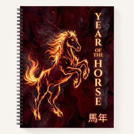 Year of the Horse - Fire Chinese Zodiac Notizblock (Vorderseite)