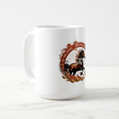 Year of the Horse Flame, Lunar Zodiac Gift Kaffeetasse (Vorderseite Links)