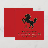 Year of the Horse Flat Greeting Card (Vorne/Hinten)