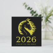 Year of the Horse Flat Greeting Card (Stehend Vorderseite)