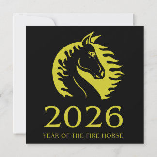 Year of the Horse Flat Greeting Card