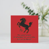 Year of the Horse Flat Greeting Card (Stehend Vorderseite)