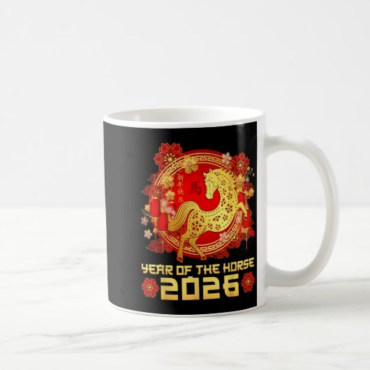 Year Of The Horse Happy Chinese Lunar New Year 202 Kaffeetasse (Rechts)