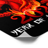 Year Of The Horse Lunar Chinese New Year Fire Hors Poster (Ecke)