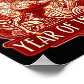 Year Of The Horse Lunar Chinese New Year Zodiac Poster (Ecke)