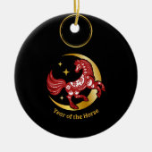 Year of the Horse Lunar Keramik Ornament (Vorne)