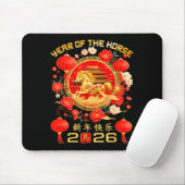 Year Of The Horse Lunar New Year Chinese New Year Mousepad (Mit Mouse)