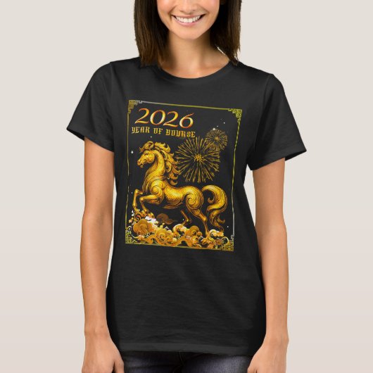 Year Of The Horse Lunar New Year Chinese New Year T-Shirt (Vorderseite)