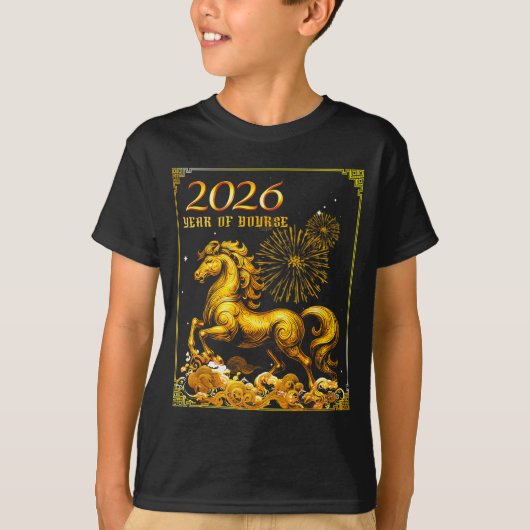 Year Of The Horse Lunar New Year Chinese New Year T-Shirt (Vorderseite)