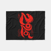 Year Of The Horse Zodiac Happy Chinese Lunar New Y Fleecedecke (Vorderseite (Horizontal))