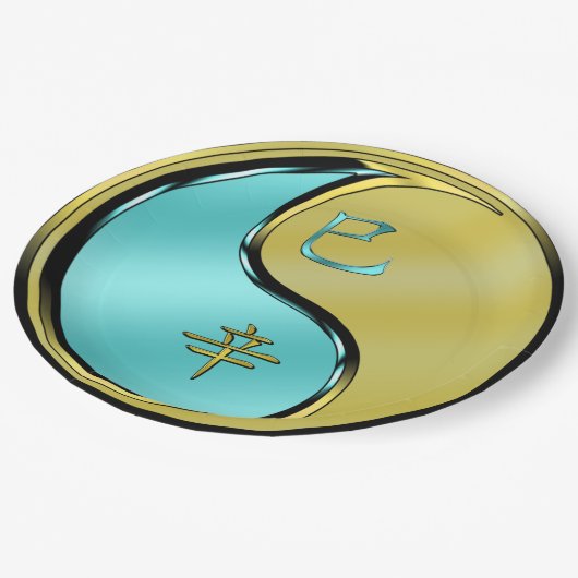 Year of the Metal Snake Pappteller (Schrägansicht)