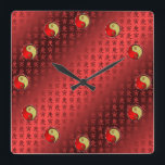 Year of the Metal Tiger Quadratische Wanduhr<br><div class="desc">For those born in the Year of the Metal Tiger.</div>