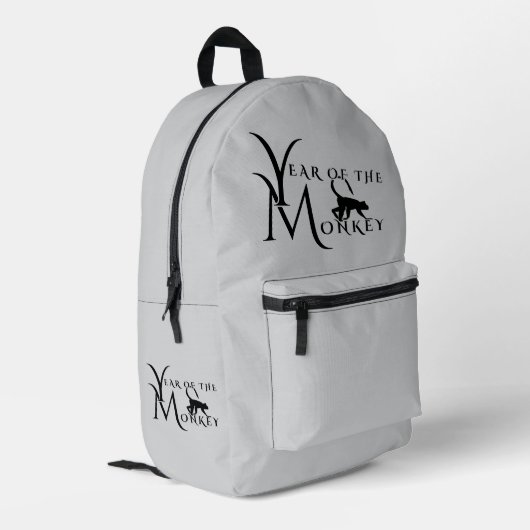 Year of the Monkey Bedruckter Rucksack (Rückseitige Ecke links)