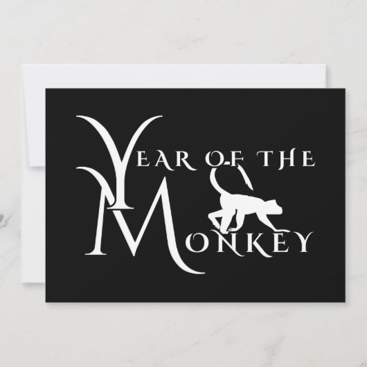 Year of the Monkey Einladung (Vorderseite)