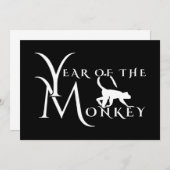Year of the Monkey Einladung (Vorne/Hinten)