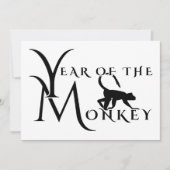 Year of the Monkey Einladung (Vorderseite)