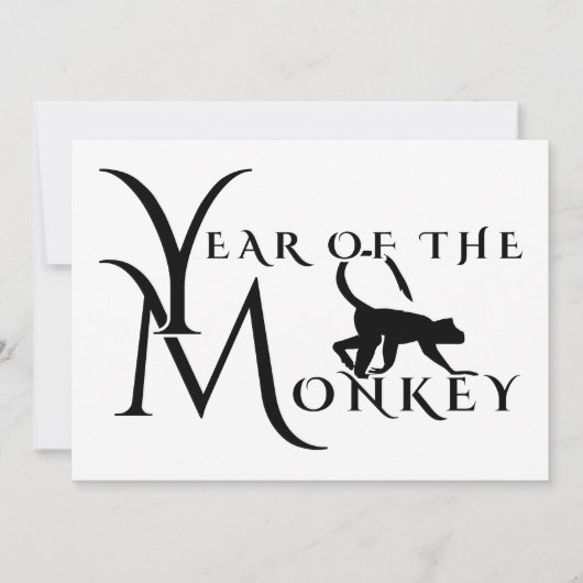 Year of the Monkey Einladung (Vorderseite)