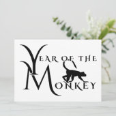 Year of the Monkey Einladung (Stehend Vorderseite)