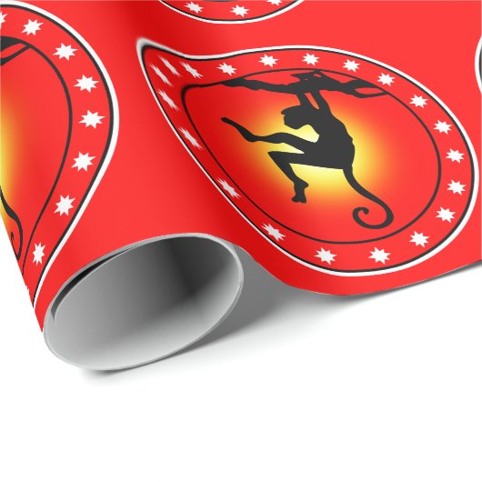 Year of the Monkey Geschenkpapier (Rolleneckpunkt)