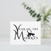 Year of the Monkey Postkarte (Stehend Vorderseite)