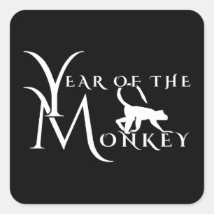 Year of the Monkey Quadratischer Aufkleber
