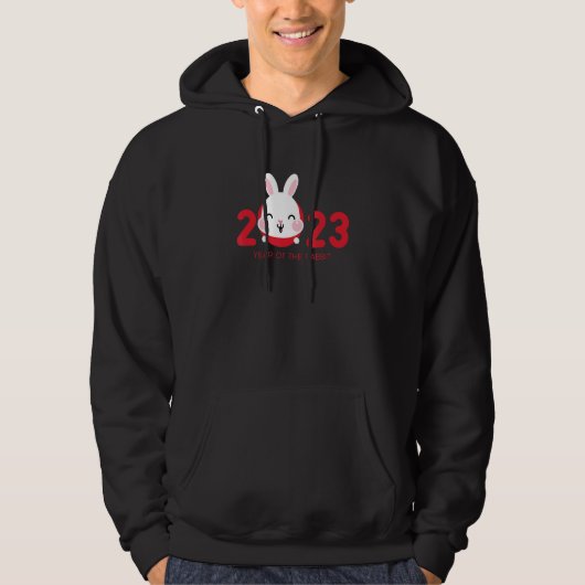 Year Of The Rabbit 2023 Chinese Zodiac Lunar New Y Hoodie (Vorderseite)