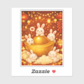 Year of the rabbit aufkleber (Blatt)