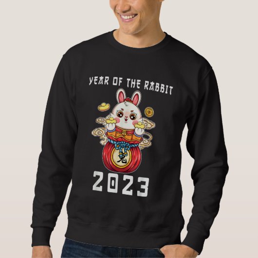 Year of The Rabbit Chinese Zodiac Lunar New Year 2 Sweatshirt (Vorderseite)