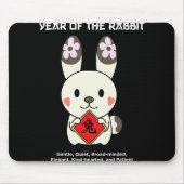 Year Of The Rabbit Chinese Zodiac Lunar New Year Mousepad (Vorne)