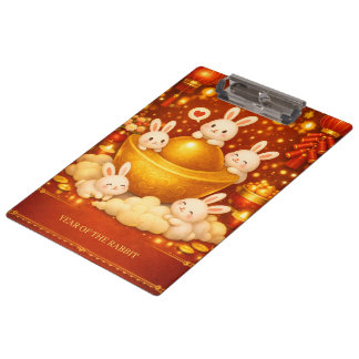 Year of the rabbit klemmbrett