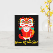 Year Of The Rat Shirt Kids 2020 Chinese Lunar New Karte (Gelbe Blume)