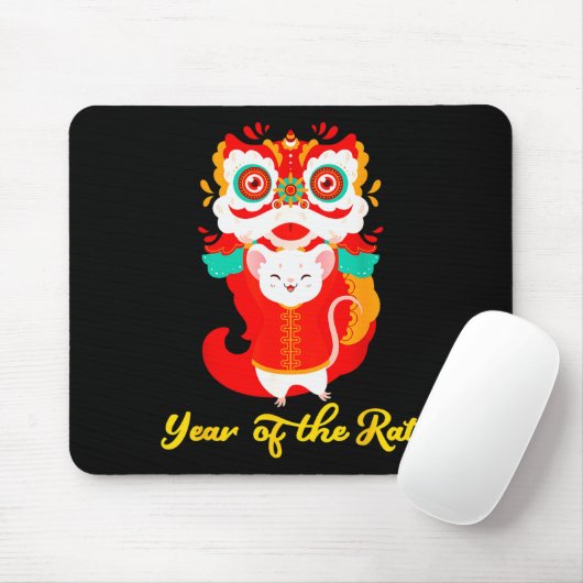 Year Of The Rat Shirt Kids 2020 Chinese Lunar New  Mousepad (Mit Mouse)