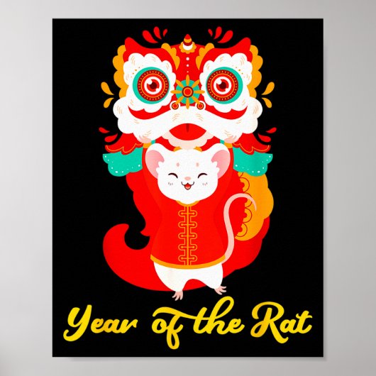 Year Of The Rat Shirt Kids 2020 Chinese Lunar New Poster (Vorne)