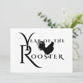 Year of the Rooster Einladung (Stehend Vorderseite)