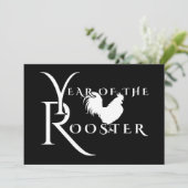 Year of the Rooster Einladung (Stehend Vorderseite)